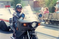 Officer Bill Sirbaugh on motorcycle